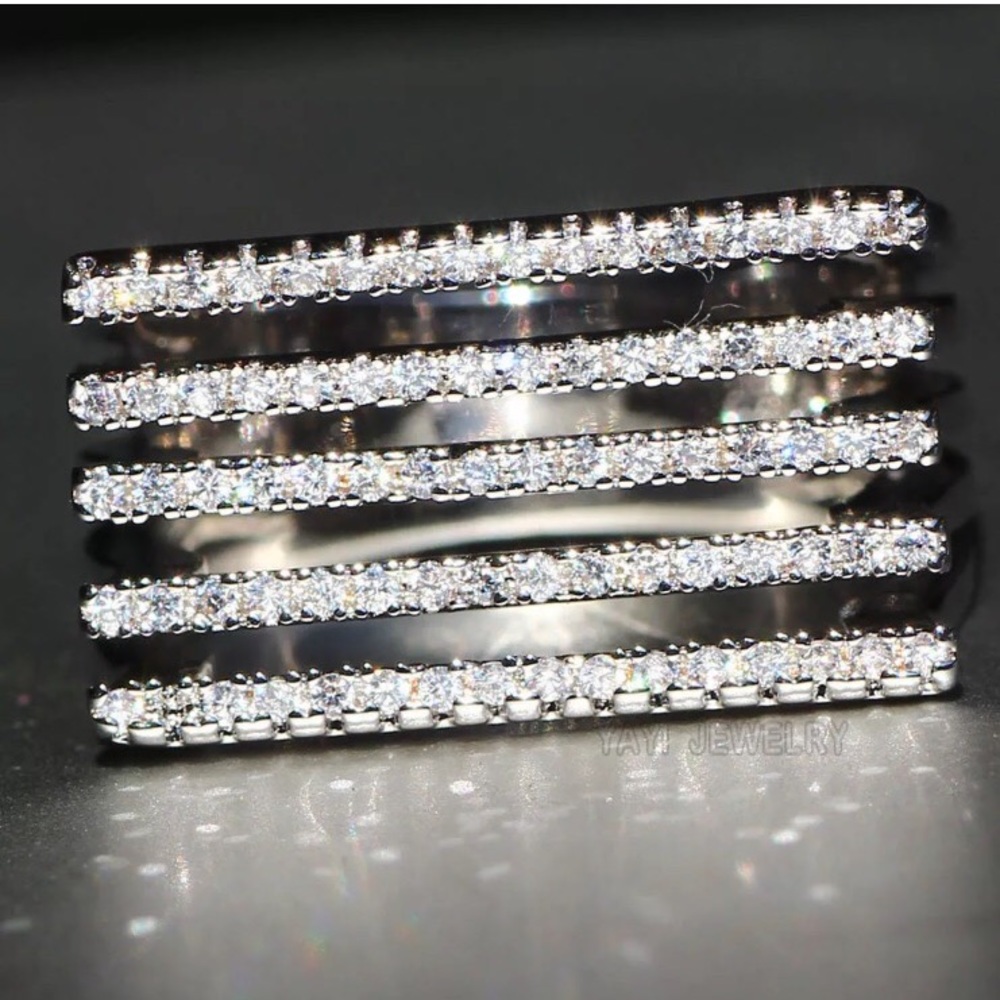 Silver Bar Ring Size 9